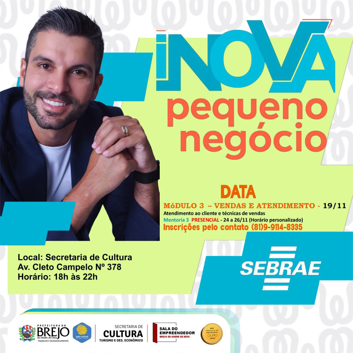 Sala do Empreendedor do Brejo da Madre de Deus oferece novo curso de capacitação em vendas