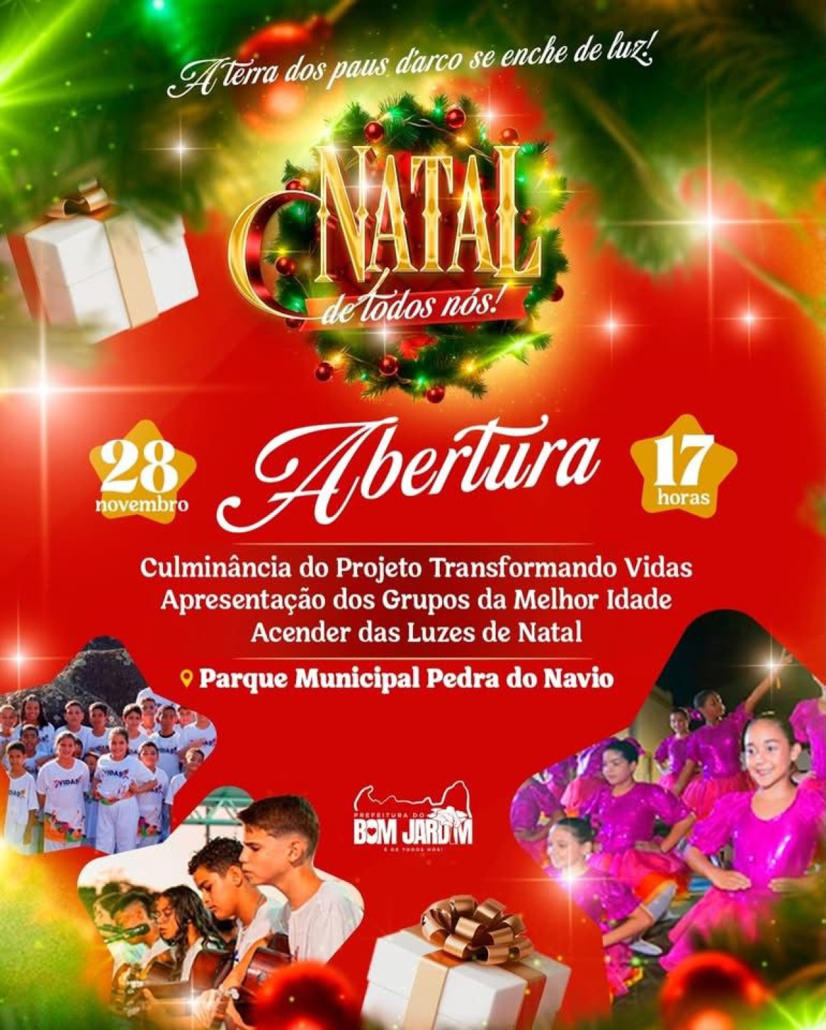 Prefeitura  anuncia Abertura do Natal de Todos Nós em Bom Jardim