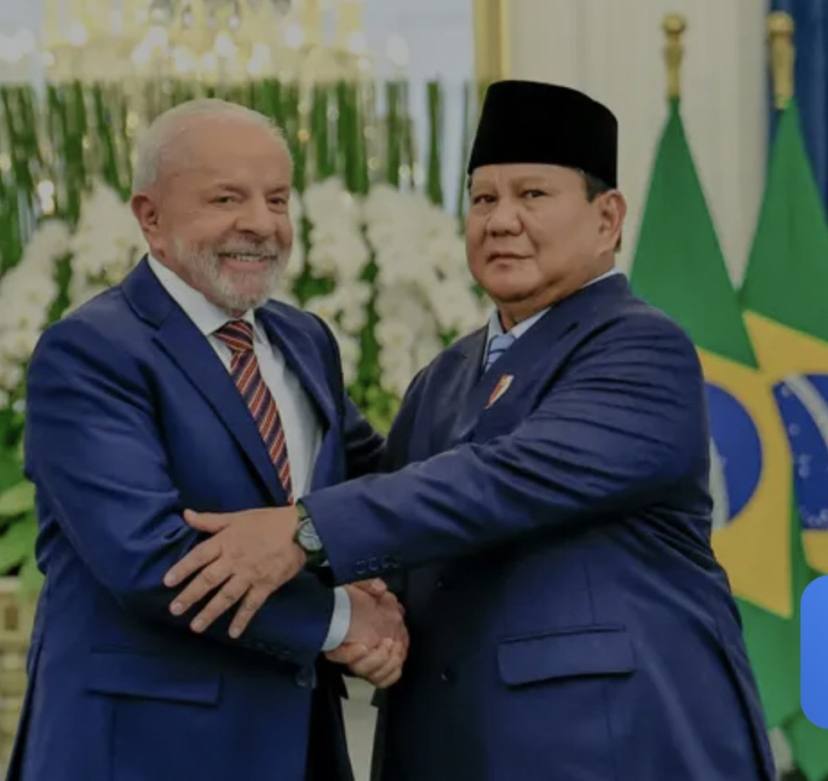 Brasil e Indonésia firmam acordos; Lula confirma candidatura em 2026