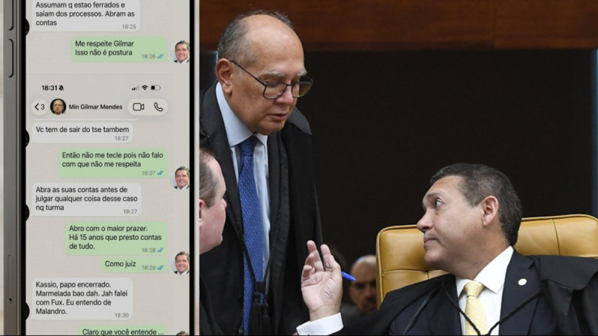 Nunes Marques bloqueia Gilmar Mendes no Zap, após ser atacado